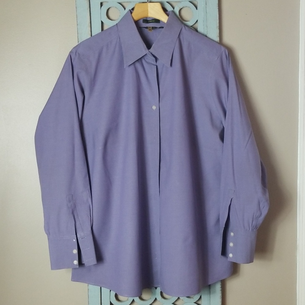 Eddie Bauer Purple Button Down Shirt